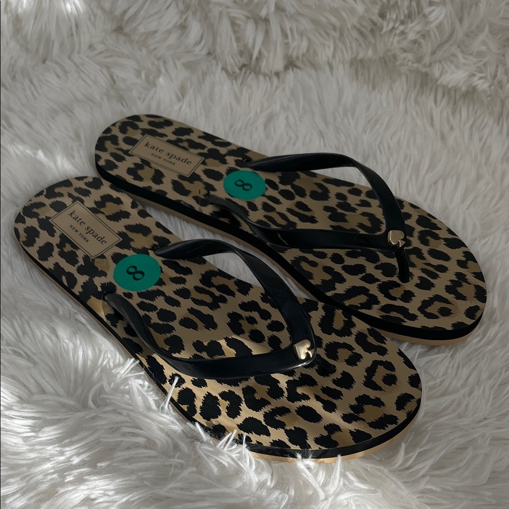 Kate Spade Leopard Print Flip Flops - Leopard